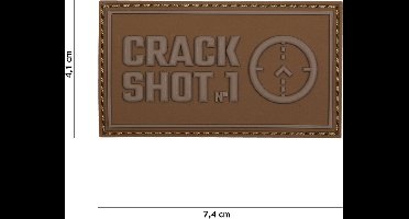 101 Inc Embleem 3D Pvc Crack Shot Coyote  17030