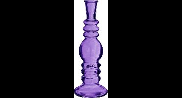 Ideas 4 Seasons Bloemenvaas Florence - paars glas - helder - D8,5 x H23 cm
