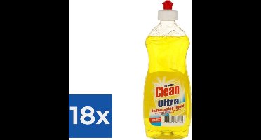 At Home Clean Ultra Afwasmiddel Lemon 500 ml - Voordeelverpakking 18 stuks