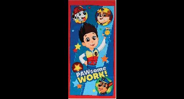 PAW Patrol PAWsome Work - Strandlaken - 70 x 140 cm - Multi -  Badlaken - Badhanddoek - Handdoek