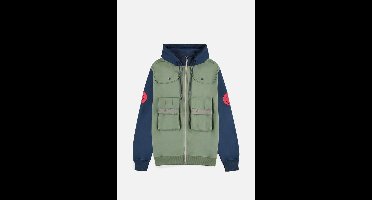 Naruto - Kakashi Hatake Novelty Vest met capuchon - L - Groen/Blauw