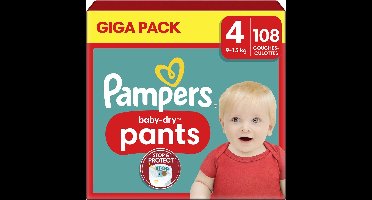 Pampers Baby-Dry Pants Luierbroekjes Maat 4 - 108 luierbroekjes - 9kg-15kg