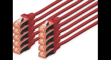 Digitus DK-1644-0025-R-10 netwerkkabel Rood 0,25 m Cat6 S/FTP (S-STP)
