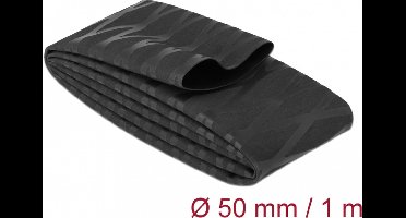 19607 - Heat shrink tube - Black - Polyolefin - 100 cm - 5 cm - 1 pc(s)