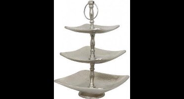 Livlight etagere 3 laags zilver vierkant - Tonder