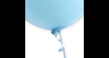 Ballon Snelsluiters Lichtblauw met lint 100 stuks