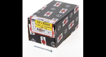 Kelfort Spaanplaatschroef platverzonken kop verzinkt T20 deeldraad 4.0 x 60mm (Prijs per 100 stuks)