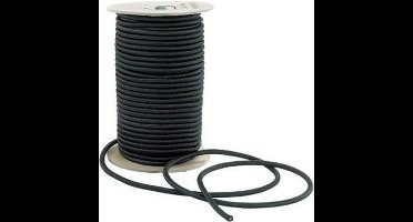 Elastisch Touw - 8 mm - ZWART - elastiek per meter