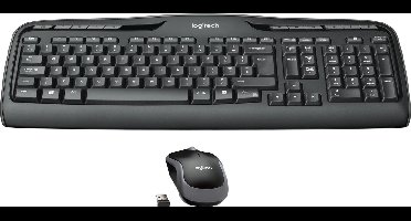 Keyboard and Wireless Mouse Logitech 920-003978 Spanish Qwerty Black