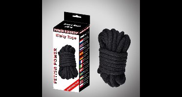 Power Escorts - Fetish Power - Kinky Rope - 5 Meter Touw - BR96 - Zwart