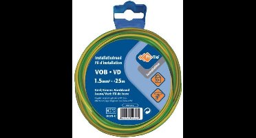 PROFILE installatiedraad VOB (België) VD (Nederland) - 1,5mm² - groen/geel - 25 meter