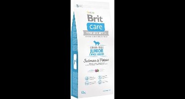 BRIT care hypo allergeen junior large zalm&aardappel graanvrij 12 kg + 1 kg gratis