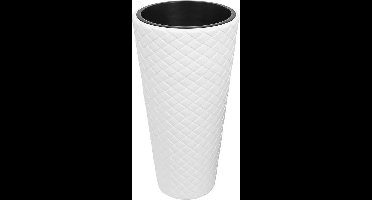 Bloempot Buiten Hoog Rond Matuba Slim 30cm WIT Prosperplast