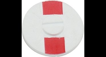 AXA Rood-Wit Plaat5mmkunststof (Prijs per stuk)