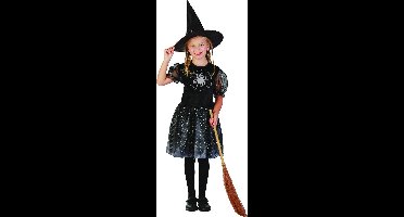Spinnen heksen kostuum voor meisjes - Halloween verkleedkleding - Maat 104/116