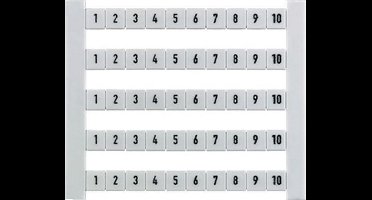 WM cod rijgklem Dekafix 5 - cijfers, wit, opdruk cijfers