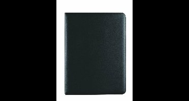 A4 schrijfmap met rits inclusief schrijfblok, kunstleder - Zwart