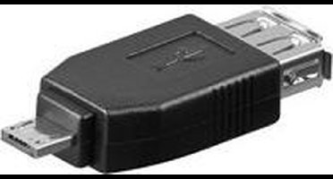 Goobay USB 2.0 A/Micro-A USB 2.0 A FM USB 2.0 Micro-A M Zwart