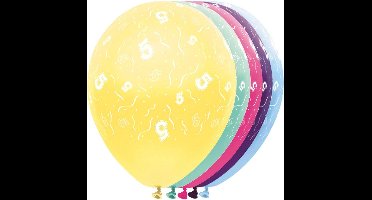 Ballonnen 5 jaar - feestballon - ballon - 5 stuks
