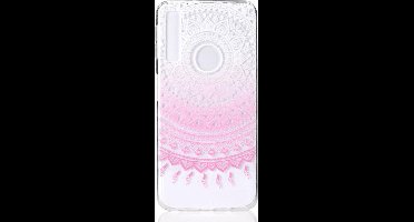 Shop4 - Geschikt voor Samsung Galaxy A7 (2018) Hoesje - Zachte Back Case Mandala Roze