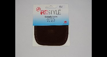 Kniestukken 2 stuks opstrijkbaar 10 x 11 cm kleur 881 bruin suéde look