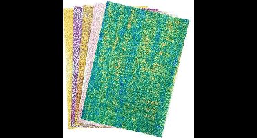 Reflecterend structuurpapier - knutselmateriaal voor kinderen en volwassen voor scrapbooking decoupage en decoraties versieren (10 stuks)