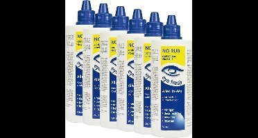 Eye Fresh No Rub - Alles-in-één Lenzenvloeistof - Geen wrijven nodig - voor Zachte contactlenzen - Geschikt voor Gevoelige Ogen - 6 x 360 ml