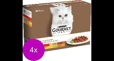 Gourmet Gold Multipack - Kattenvoer - 4 x Vleesmix Vlees 12x85 g