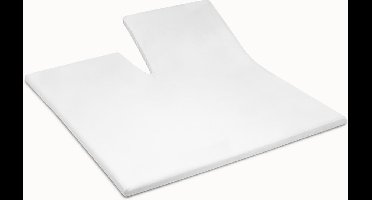 Cinderella Molton Hoeslaken - Split - 50% Katoen 50% Polyester - 200x200/210 cm - Tot 15 cm hoog - Wit