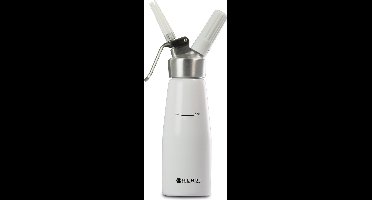 HENDI Slagroomapparaat – 0,5L – Aluminium – Inclusief spuitmondjes en schoonmaakborsteltje