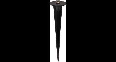 Perel Grondpen voor led-schijnwerpers, klein, zwart, 40 mm diameter, 160 mm hoog, 46 g, aluminium