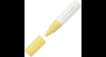 Pilot Pintor Gele Verfstift - Brede marker met 8,0mm beitelpunt - Inkt op waterbasis - Dekt op elk oppervlak, zelfs de donkerste - Teken, kleur, versier, markeer, schrijf, kalligrafeer…