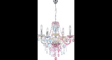 Kroonluchter Globo Nevada LED - Acryldecoratie en regenboogkleuren