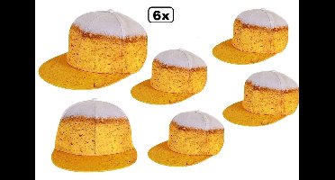 6x Luxe Bier pet -verstelbaar - Baseball thema feest party fun biertje