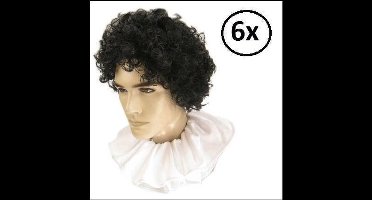 6x Trevira pieten kraag wit