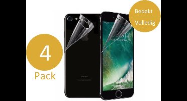 4x Screenprotector geschikt voor Apple iPhone 7 - Voor- en Achterkant 360 Graden Glas PET Folie Screen protector Transparant 0.2mm 9H (Full Screen Protector)