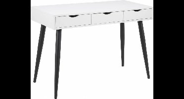 Nete bureau met 3 lades wit.