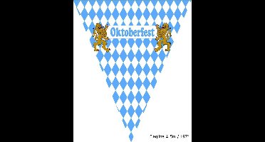 Oktoberfeest vlaggenlijntjes lengte 5 meter