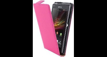 Mobiparts Premium Flip Case Sony Xperia L Pink