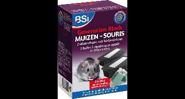 BSI - Generation Block - Muizengif - Raffenvergif - 2 lokaasdozen met 20 g lokaas