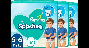 Pampers Splashers - Maat 5-6 - Voordeelverpakking 3 x 10 Wegwerpbare Zwemluiers