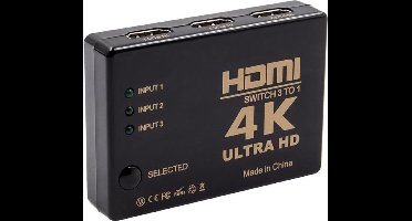 LuxeBass HDMI 4K & Full HD Switch Splitter - 3 poorts HUB