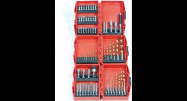 Topgear Boor- en bitset - 64-delig - Compleet met opbergboxen