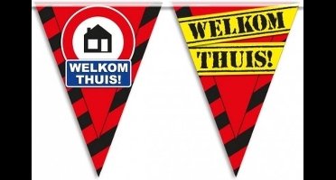 Welkom thuis vlaggenlijn - waarschuwingsborden - 10 meter - kunststof