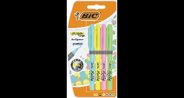 Markeerstift bic grip pastel assorti | 20 stuks