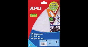 Apli witte etiketten Print & Write ft 36 x 82 mm (b x h), 120 stuks, 8 per blad (1876)