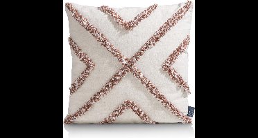 Coco maison | Sierkussen | Crisscross | oranje | 45x45 cm