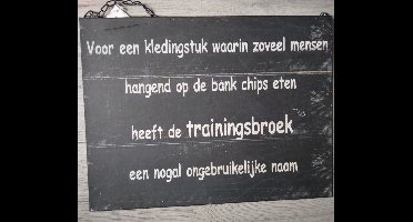 MadDeco - tekstbord - "Voor een kledingstuk"