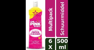 The Pink Stuff Schuurmiddel Creme - 6 x 500 ml voordeelverpakking - Milieuvriendelijk