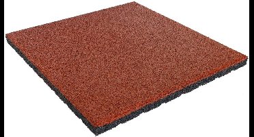 Rubber tegels 30 mm - 1 m² (4 tegels van 50 x 50 cm) - Rood